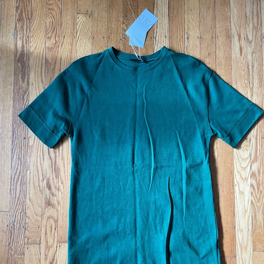 Zara Green Long Short Sleeve T-Shirt
